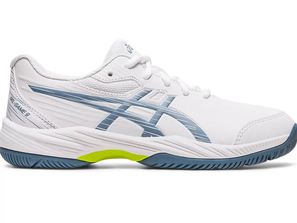 Clearance ASICS GEL-GAME 9 GRADE SCHOOL White/Steel Blue