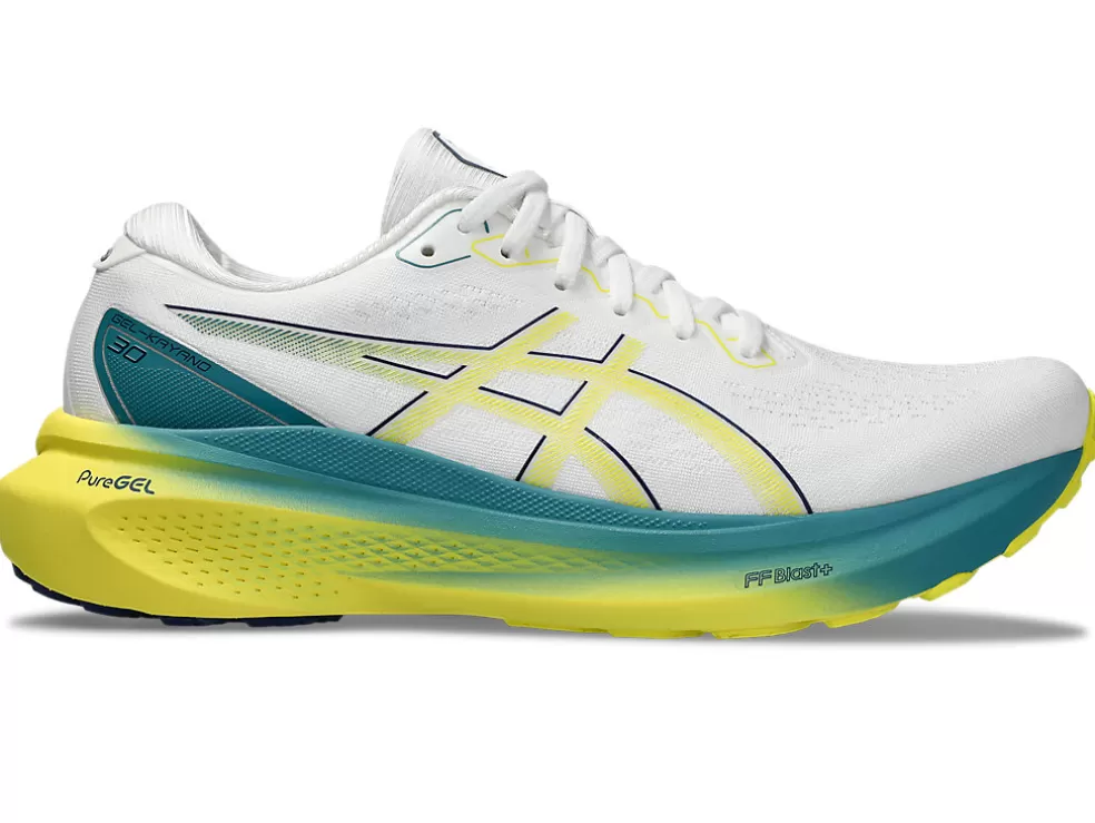 Cheap ASICS GEL-KAYANO 30 White/Bright Yellow