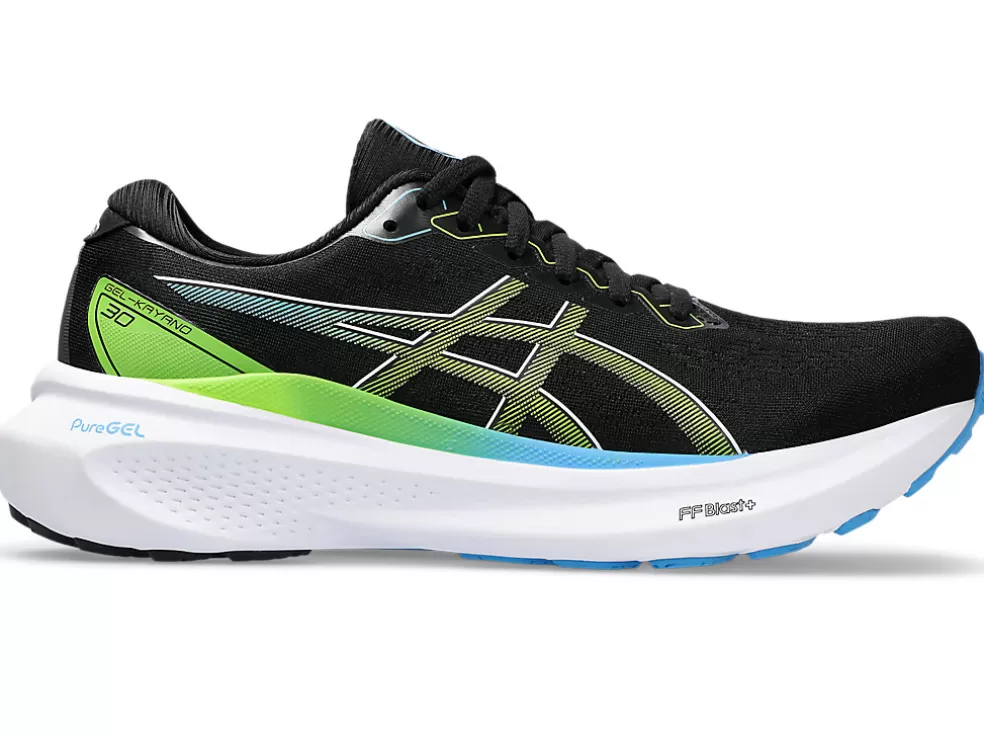 New ASICS GEL-KAYANO 30 Black/Electric Lime