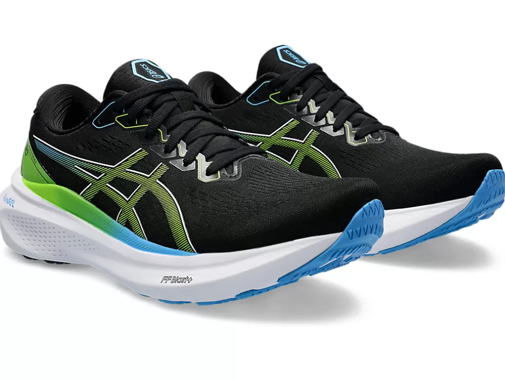 New ASICS GEL-KAYANO 30 Black/Electric Lime