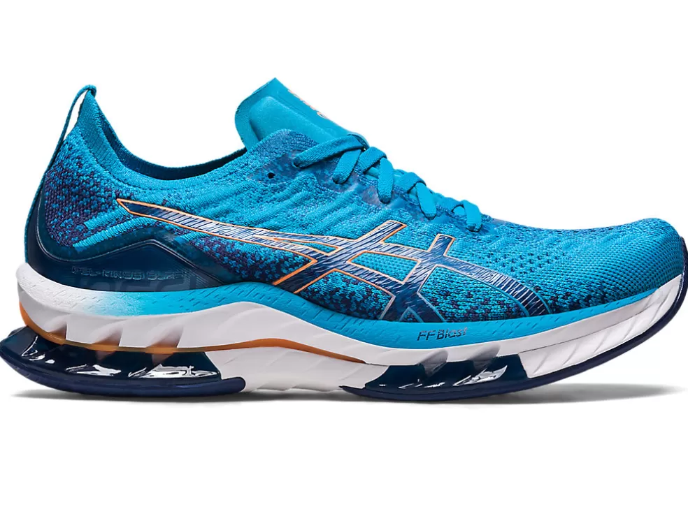 Online ASICS GEL-KINSEI BLAST Island Blue/Sun Peach