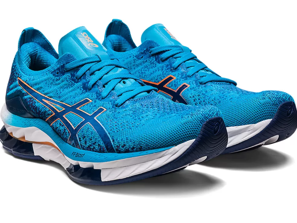 Online ASICS GEL-KINSEI BLAST Island Blue/Sun Peach