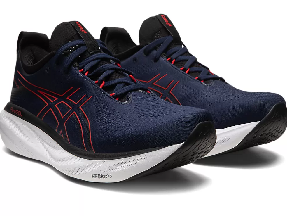 Shop ASICS GEL-NIMBUS 25 Midnight/Electric Red