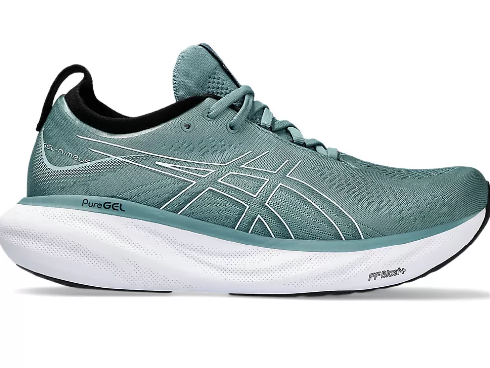 Cheap ASICS GEL-NIMBUS 25 Foggy Teal/Pure Aqua