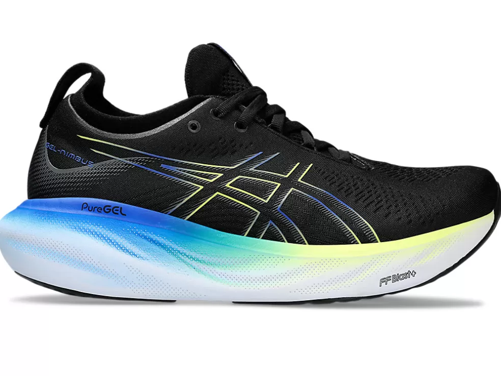 Cheap ASICS GEL-NIMBUS 25 Black/Glow Yellow