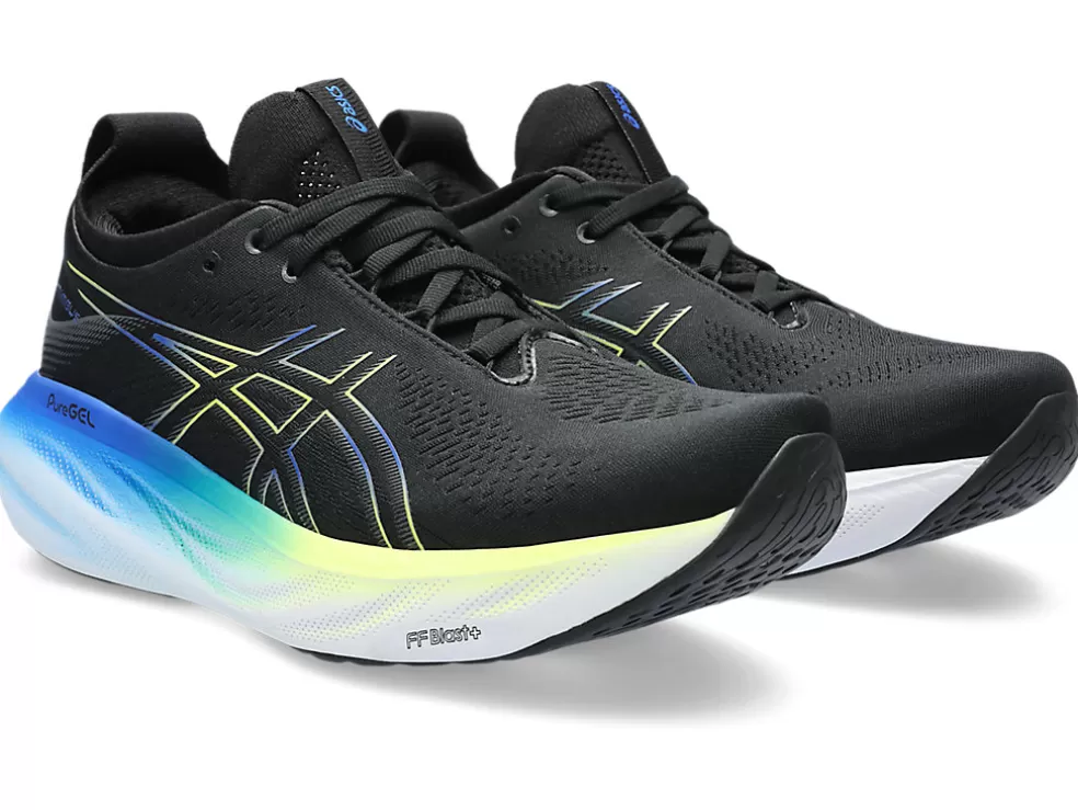 Cheap ASICS GEL-NIMBUS 25 Black/Glow Yellow