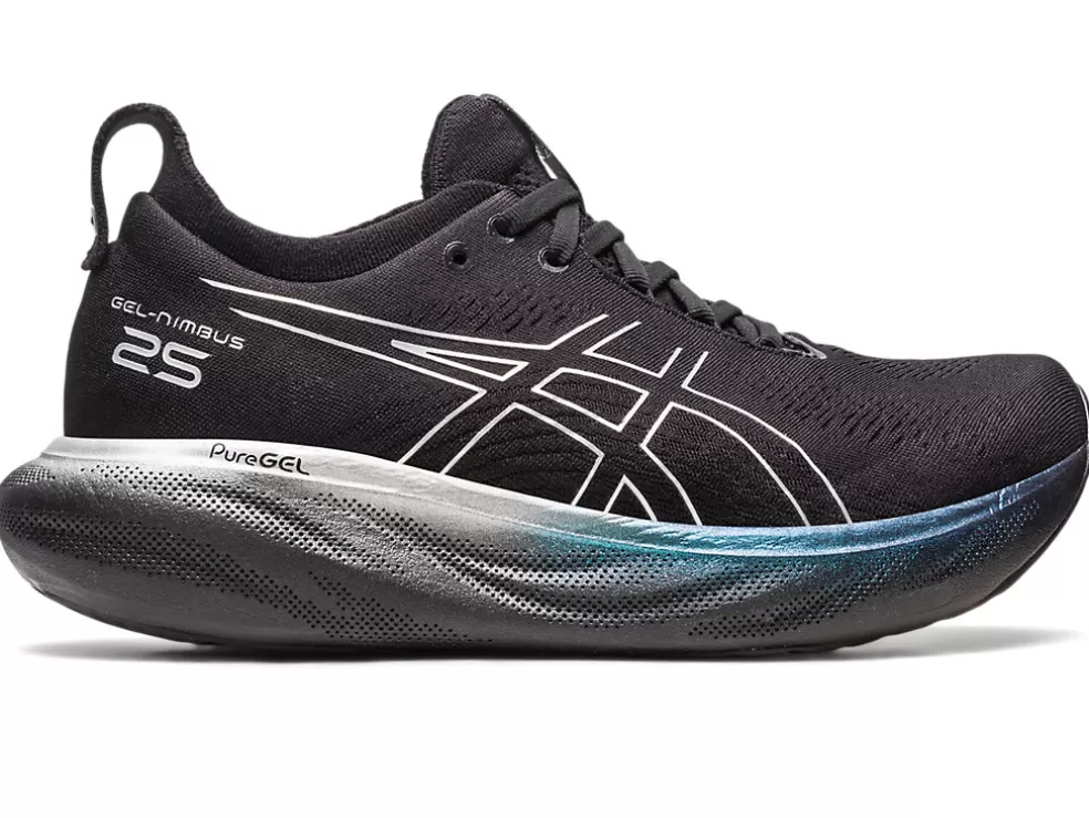 Best Sale ASICS GEL-NIMBUS 25 PLATINUM Black/Pure Silver