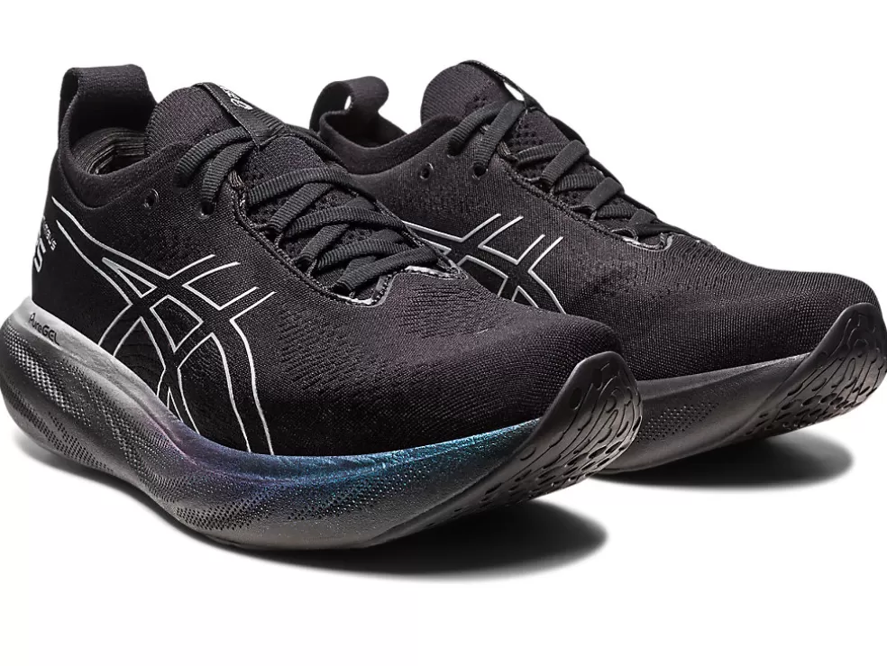 Best Sale ASICS GEL-NIMBUS 25 PLATINUM Black/Pure Silver