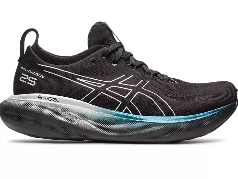 Cheap ASICS GEL-NIMBUS 25 PLATINUM Black/Pure Silver