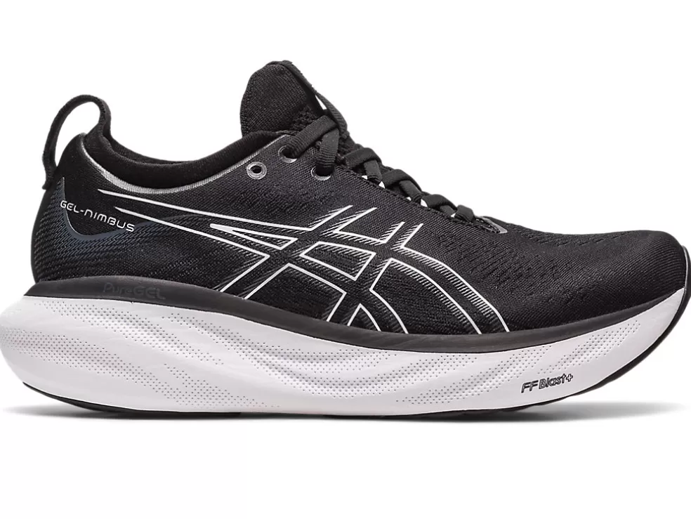 Shop ASICS GEL-NIMBUS 25 WIDE Black/Pure Silver