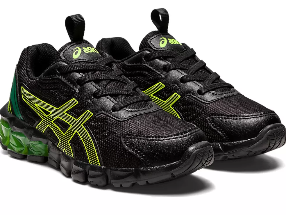 Clearance ASICS GEL-QUANTUM 90 3 PRE-SCHOOL Black/Safety Yellow