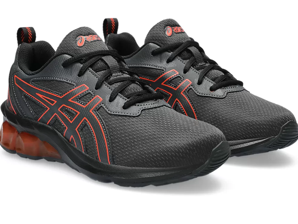 Best ASICS GEL-QUANTUM 90 IV GRADE SCHOOL Graphite Grey/Cherry Tomato