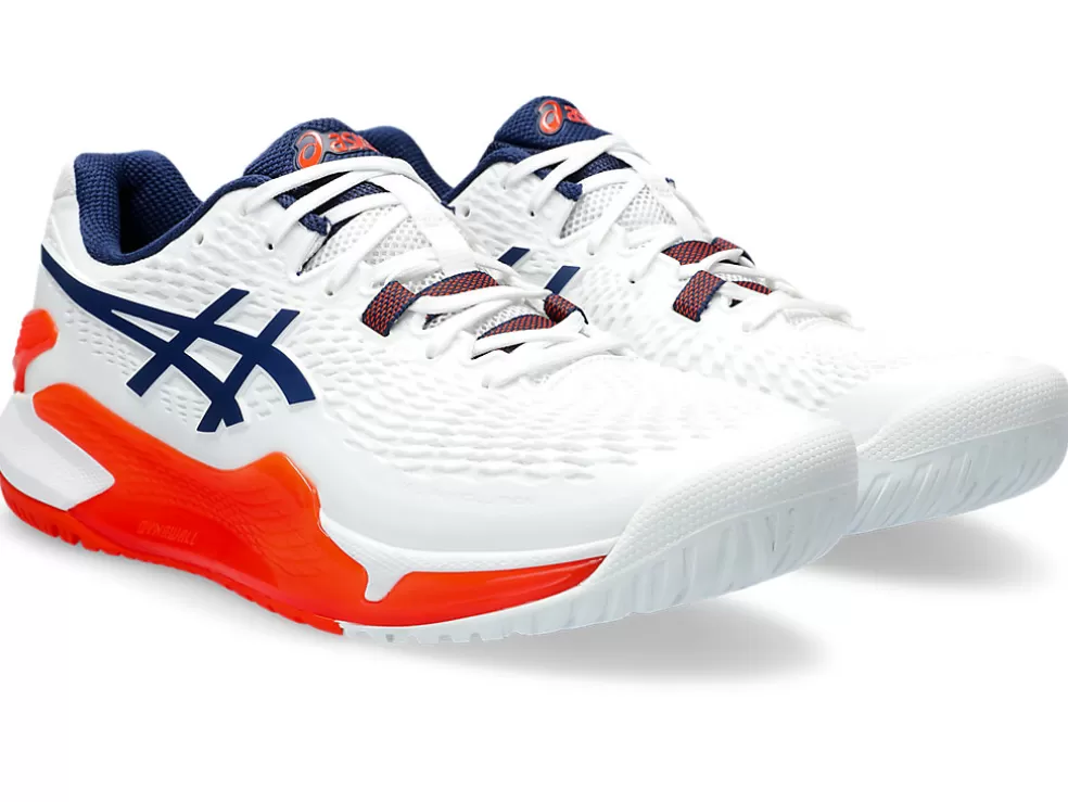 Cheap ASICS GEL-RESOLUTION 9 White/Blue Expanse