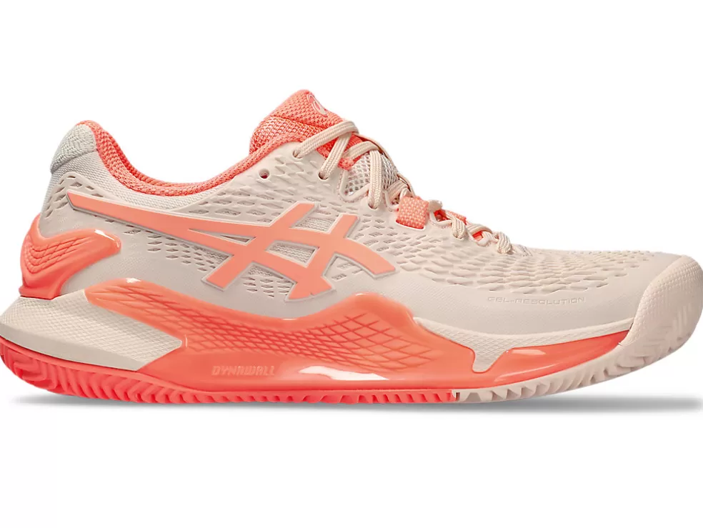 Fashion ASICS GEL-RESOLUTION 9 CLAY Pearl Pink/Sun Coral