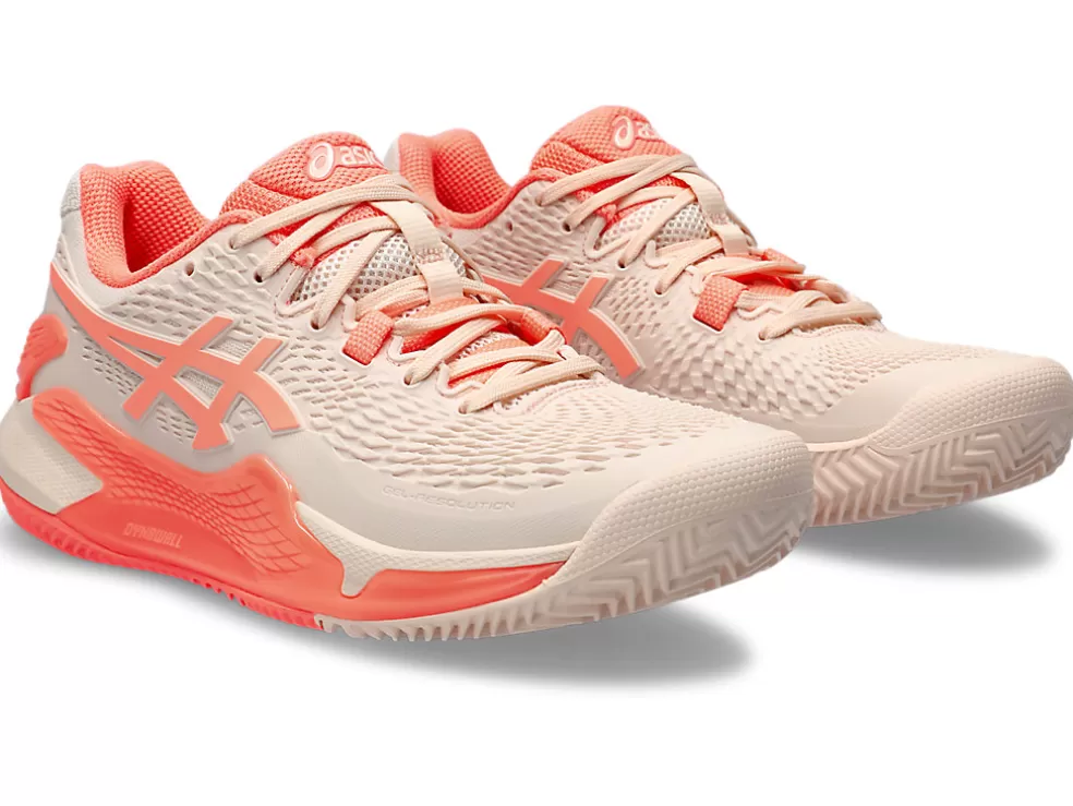 Fashion ASICS GEL-RESOLUTION 9 CLAY Pearl Pink/Sun Coral