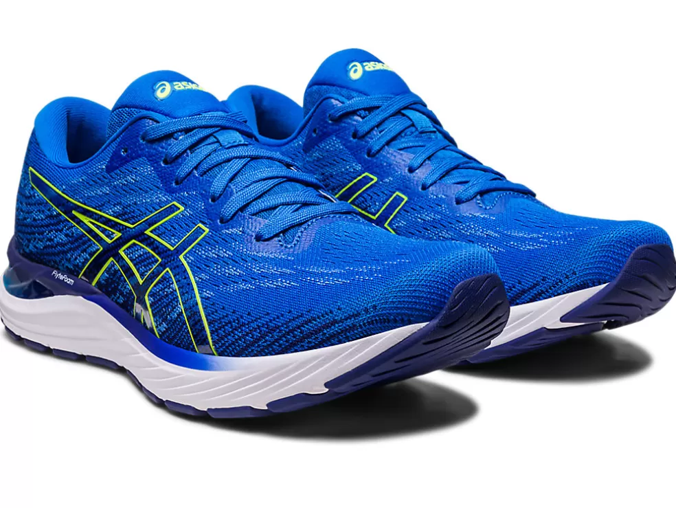 Cheap ASICS GEL-STRATUS 3 KNIT Electric Blue/Safety Yellow