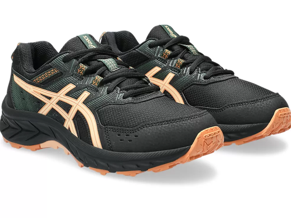 Best ASICS GEL-VENTURE 9 GRADE SCHOOL Black/Apricot Crush