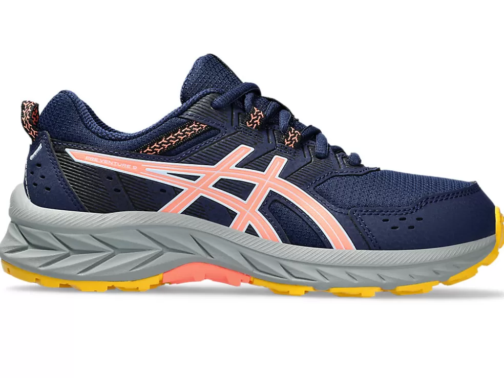 New ASICS GEL-VENTURE 9 GRADE SCHOOL Blue Expanse/Sun Coral