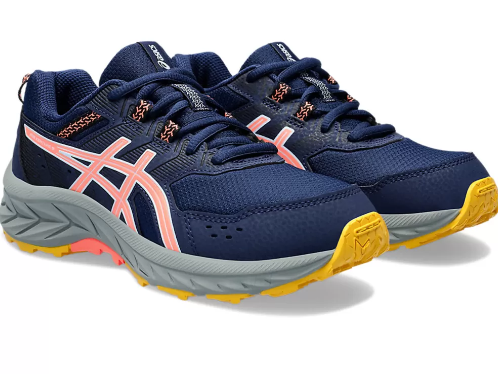 New ASICS GEL-VENTURE 9 GRADE SCHOOL Blue Expanse/Sun Coral