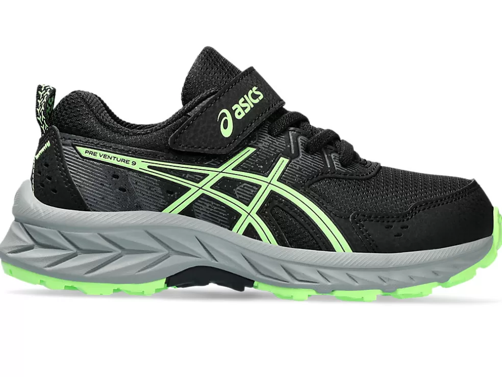 Outlet ASICS GEL-VENTURE 9 PRE-SCHOOL Black/Illuminate Green