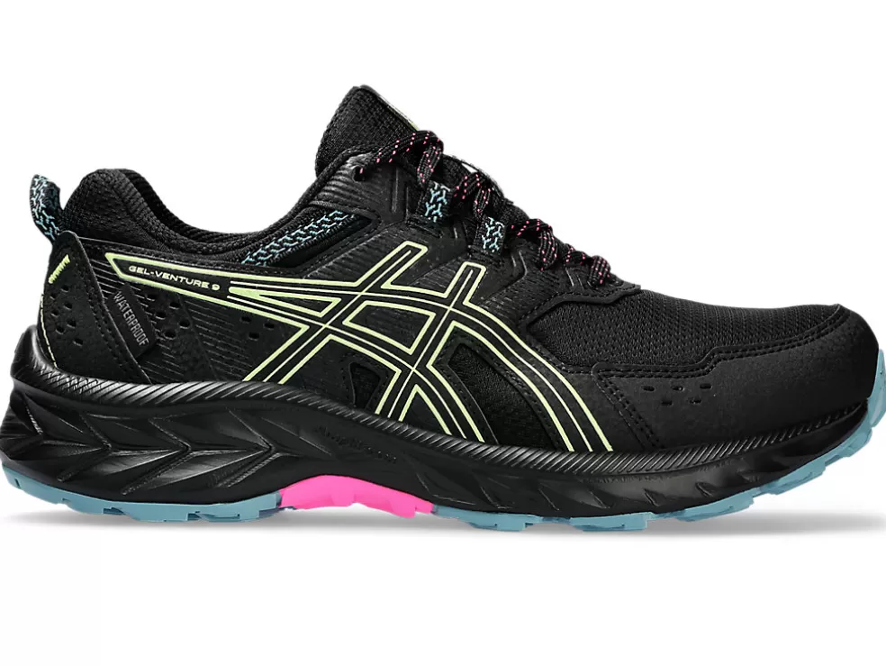 Cheap ASICS GEL-VENTURE 9 WATERPROOF Black/Lime Green