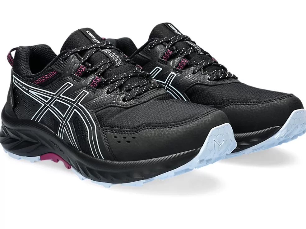 Fashion ASICS GEL-VENTURE 9 WATERPROOF Black/Light Blue