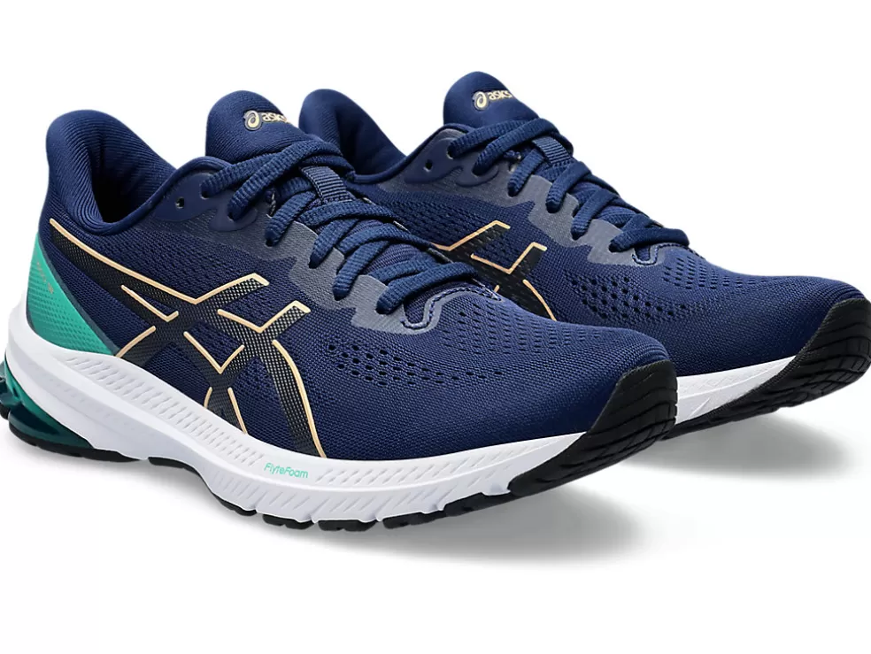 Discount ASICS GT-1000 12 WIDE Blue Expanse/Champagne