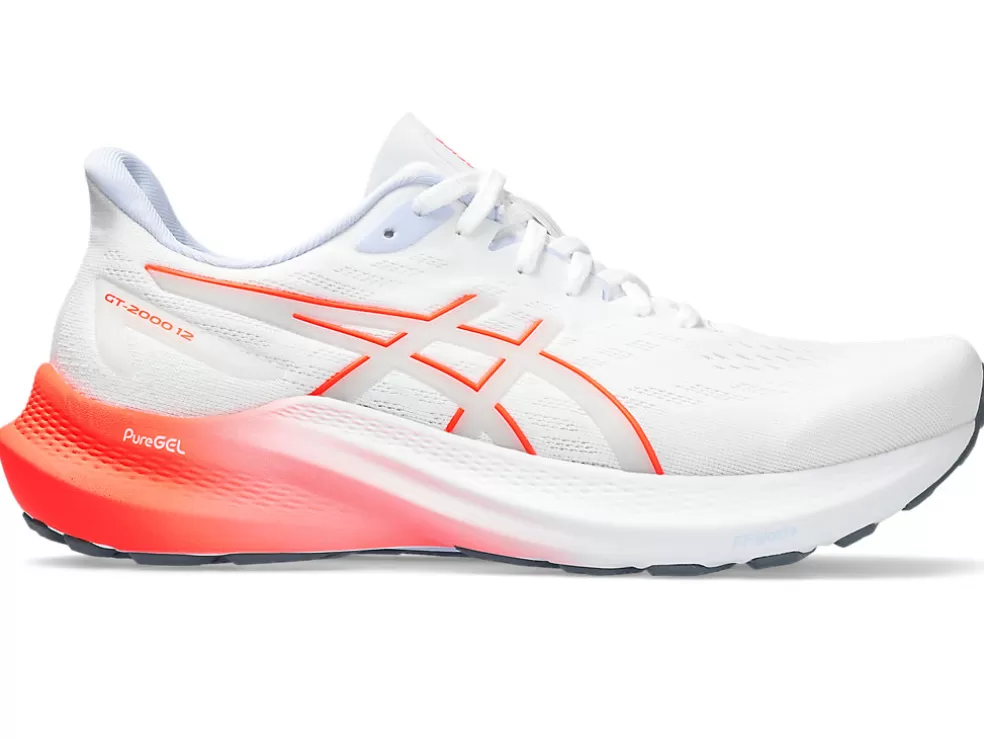 Clearance ASICS GT-2000 12 White/Sunrise Red