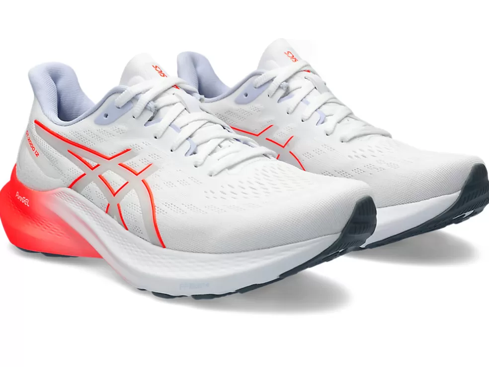 Clearance ASICS GT-2000 12 White/Sunrise Red