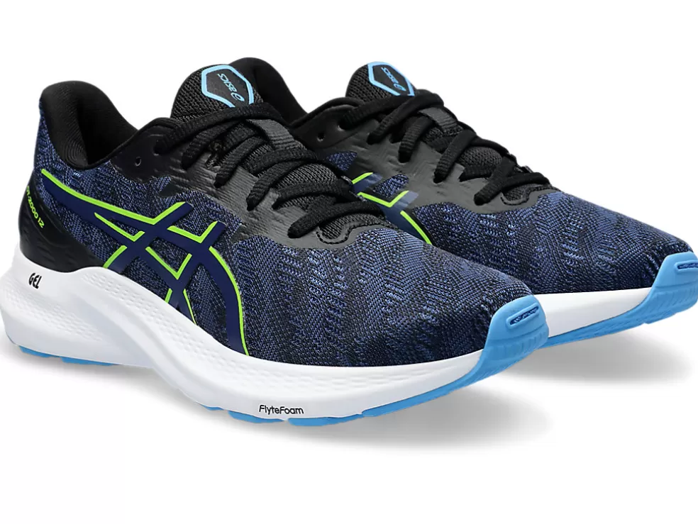 Discount ASICS GT-2000 12 GRADE SCHOOL Black/Blue Expanse