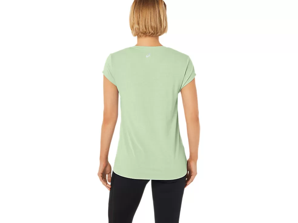 Cheap ASICS HEATHER VNECK TOP Whisper Green Heather