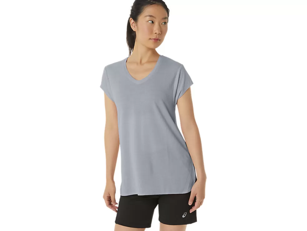 Cheap ASICS HEATHER VNECK TOP Piedmont Grey Heather