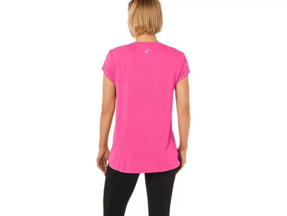 Clearance ASICS HEATHER VNECK TOP Hot Pink Heather