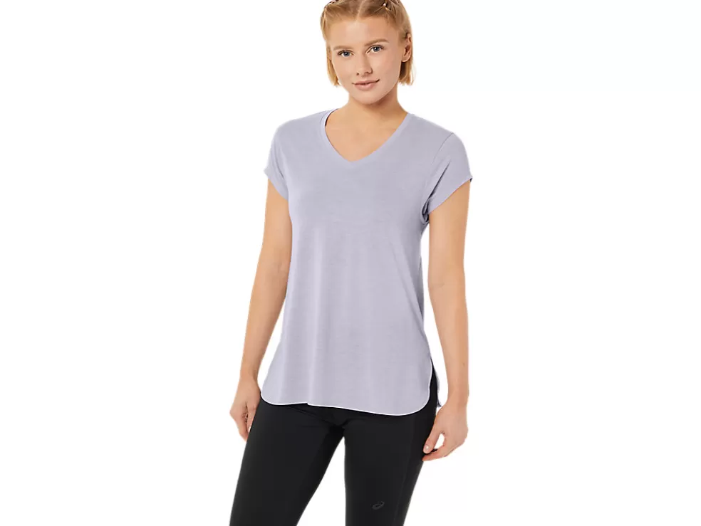 Flash Sale ASICS HEATHER VNECK TOP Lilac Hint Heather