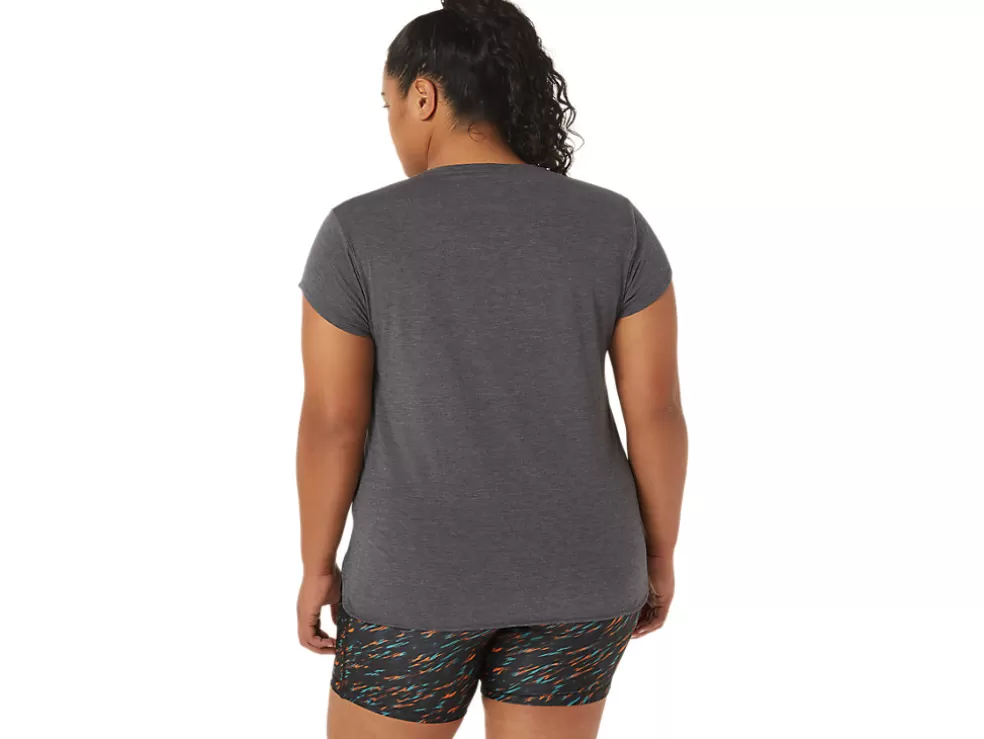 Hot ASICS HEATHER VNECK TOP Dark Grey Heather