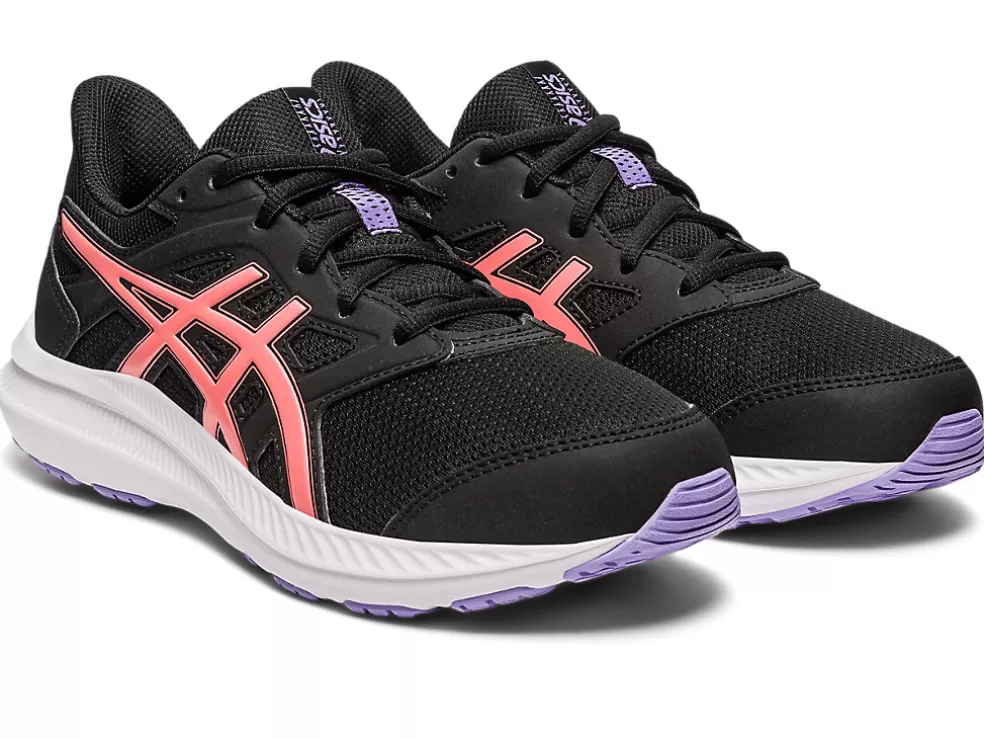 New ASICS JOLT 4 GRADE SCHOOL Black/Papaya