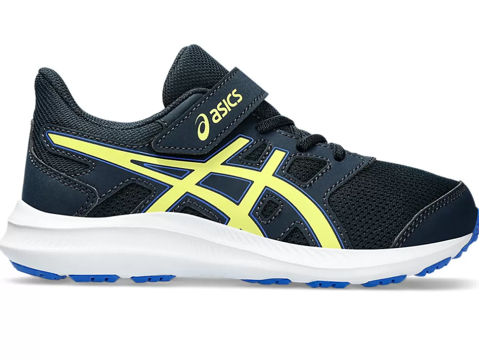 Store ASICS JOLT 4 PRE-SCHOOL French Blue/Glow Yellow