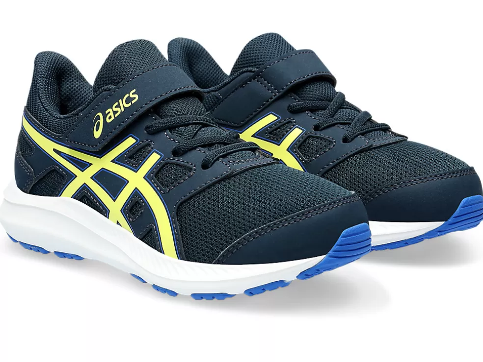 Store ASICS JOLT 4 PRE-SCHOOL French Blue/Glow Yellow