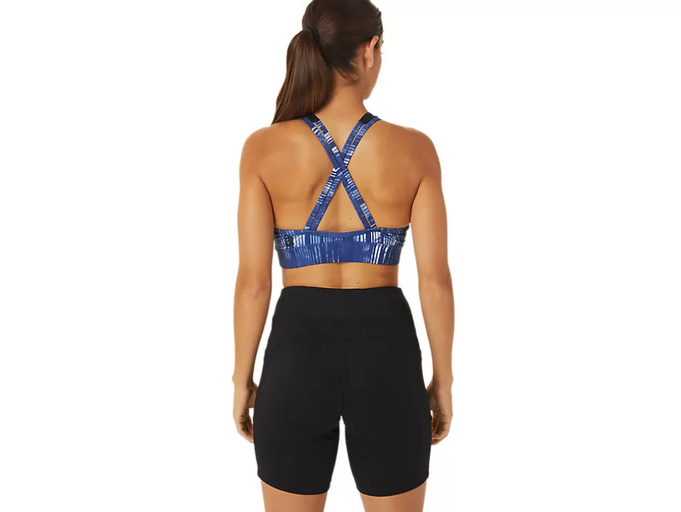 Fashion ASICS KATE STRAPPY BRA Tie Dye Grand Shark/Performance Black