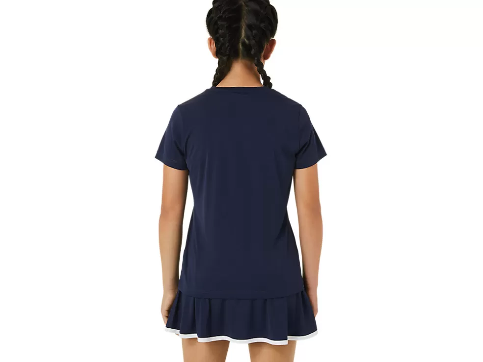 New ASICS KIDS; TENNIS GRAPHIC TEE Midnight