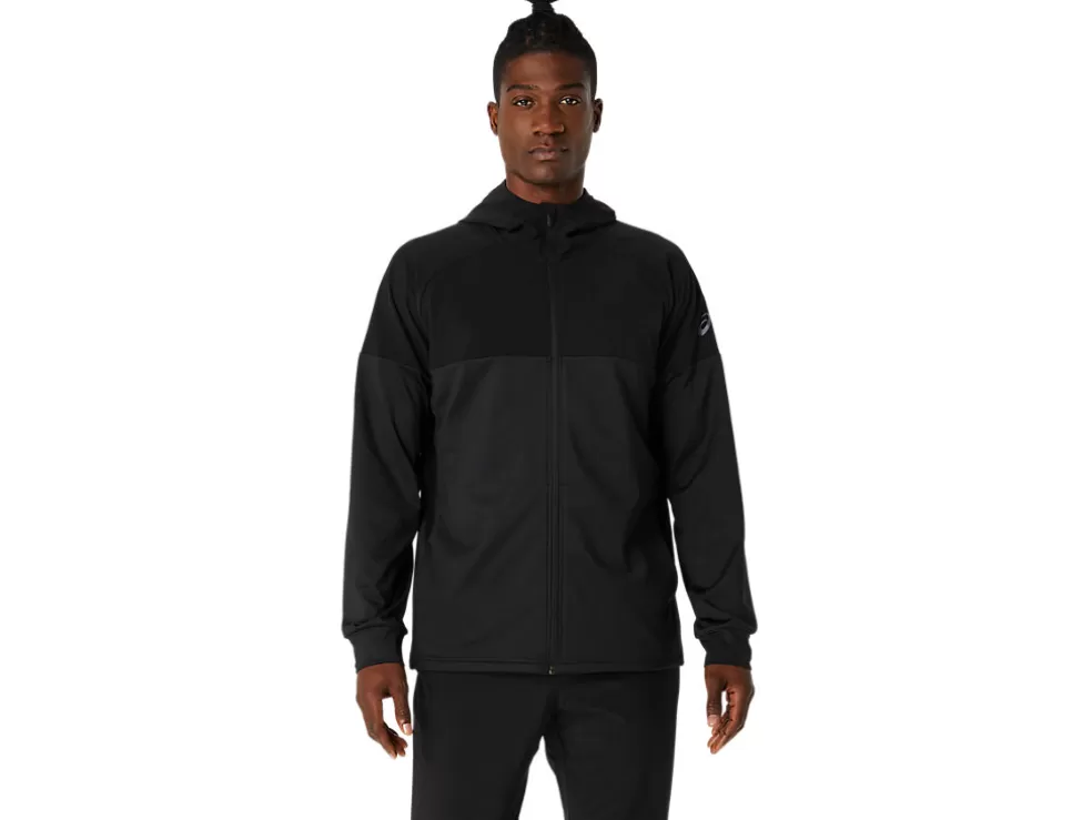 Outlet ASICS KNIT JERSEY FULL ZIP HOODIE Performance Black