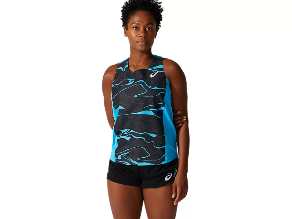 Flash Sale ASICS LIGHT MESH SINGLET Digital Aqua