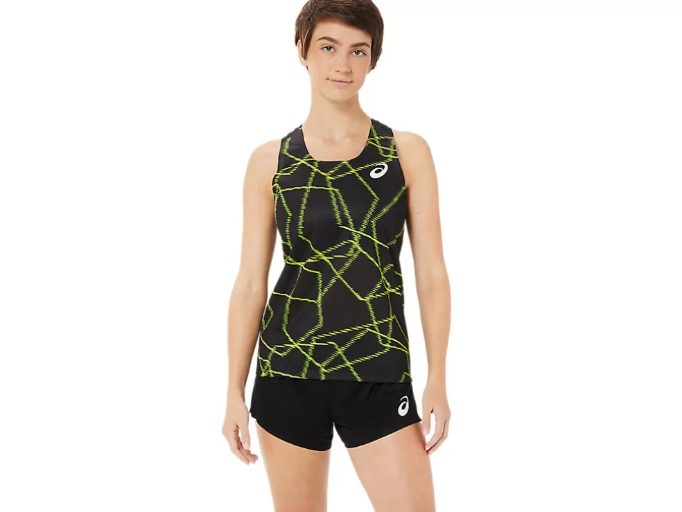 Hot ASICS LIGHT MESH SINGLET Performance Black