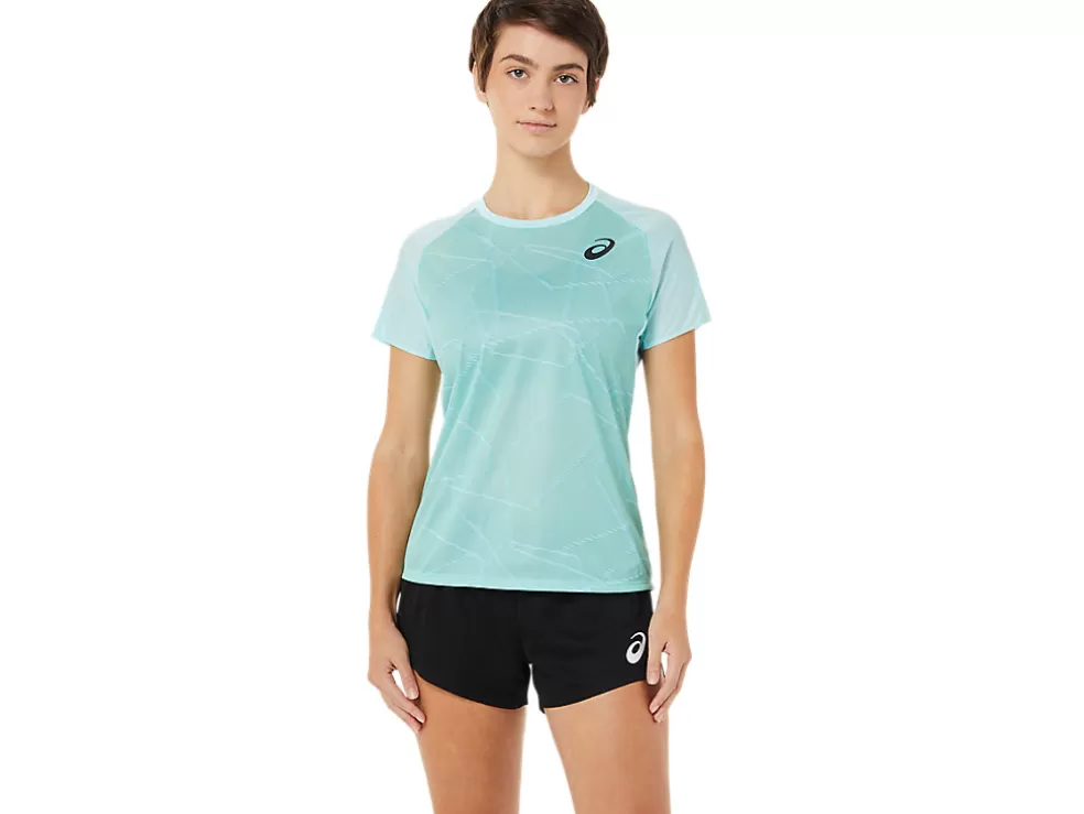 Hot ASICS LIGHT SHORT SLEEVE TOP Clear Blue