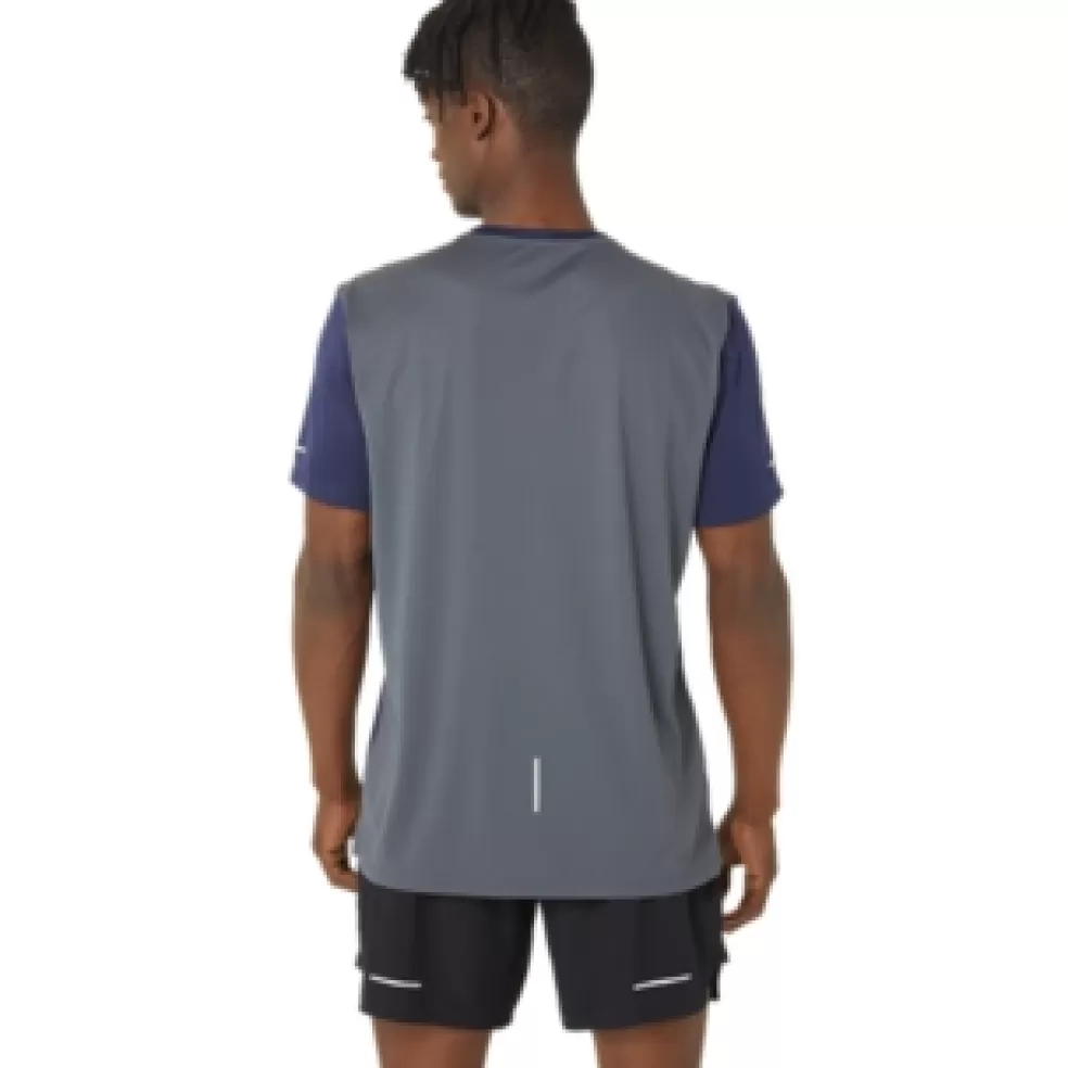 Clearance ASICS LITE-SHOW MESH SHORT SLEEVE TOP Peacoat/Carrier Grey