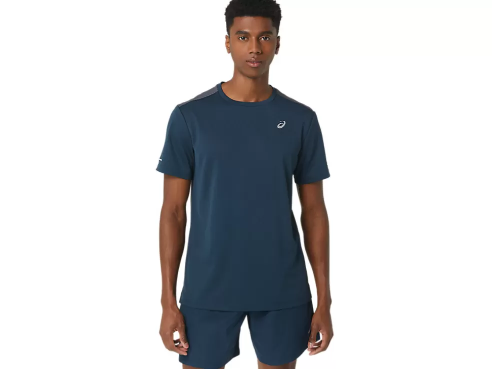 Discount ASICS LITE-SHOW MESH SHORT SLEEVE TOP French Blue