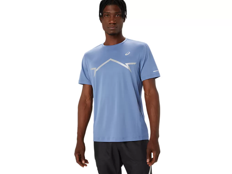 Fashion ASICS LITE-SHOW SHORT SLEEVE TOP Denim Blue