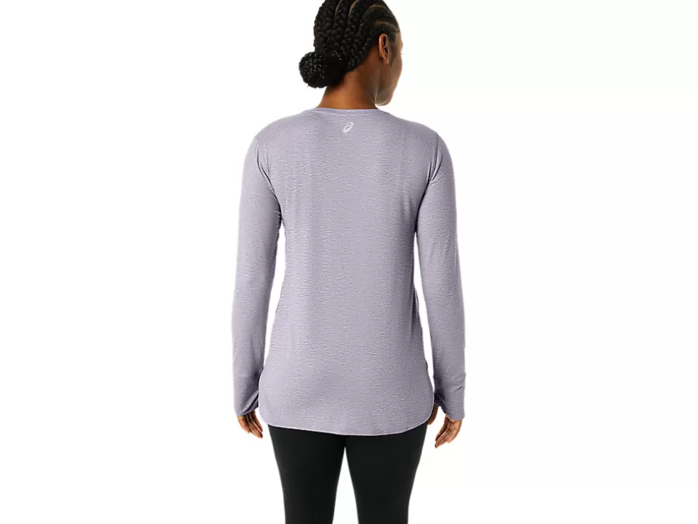 Hot ASICS LONG SLEEVE HEATHER TOP Dusk Violet Heather