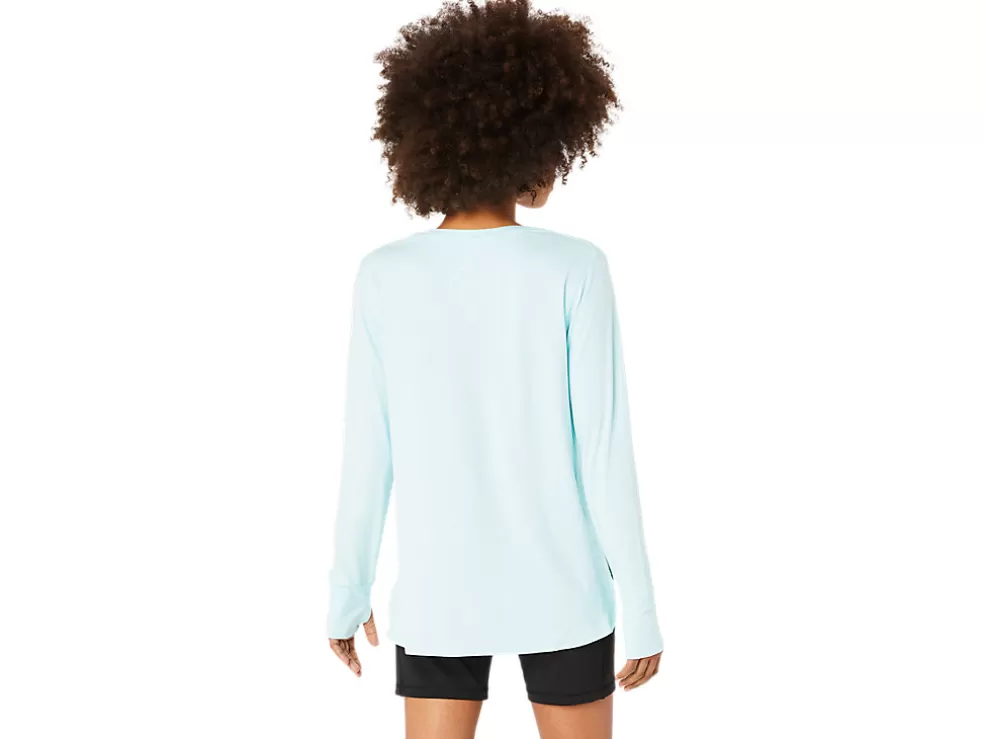 Best Sale ASICS LONG SLEEVE HEATHER TOP Aquamarine Heather