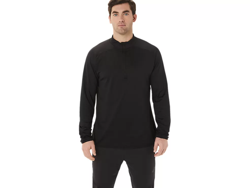 Online ASICS MEN ACTIBREEZE JACQUARD 1/2 ZIP TOP Performance Black